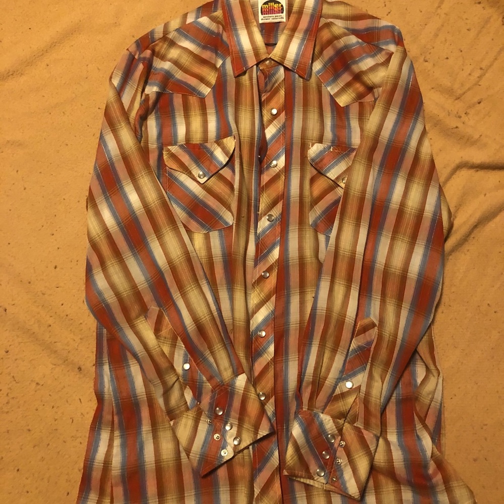 Vintage Miller Western Pearl Snap